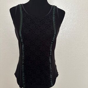 Faded Glory Black Lace Tank Top